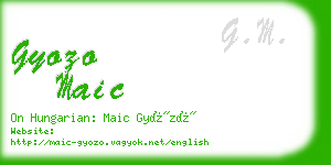 gyozo maic business card